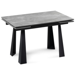 Стол Бэйнбрук 120 х 80 х 76 серый мрамор / графит керамический обеденный стол