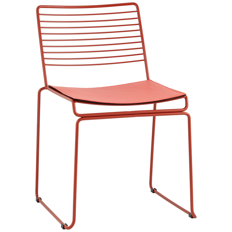 Обеденные стулья Danny серый металл подушкой из экокожи