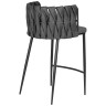 DOBRIN AMELIA COUNTER полубарный стул с обивкой тканью, цвет серый 