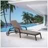 Шезлонги для дачи Шезлонг-лежак плетеный A35A2-W53 Brown с матрасом