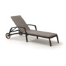 Шезлонги для дачи Шезлонг-лежак плетеный A35A2-W53 Brown с матрасом