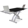 Выставочный образец. Стол-трансформер B2109-3 стеклянный черный, регулируется по высоте