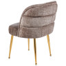 Стулья для гостиной DC1288 Стул мягкий, КОРИЧНЕВЫЙ велюр, каркас металл золото