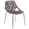 Стулья GH103/DC453 Стул пластиковый, СЕРЫЙ, каркас металл хром
