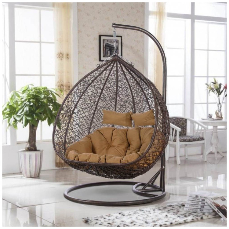 Подвесное кресло-кокон AFM-109B Brown с мягкими подушками