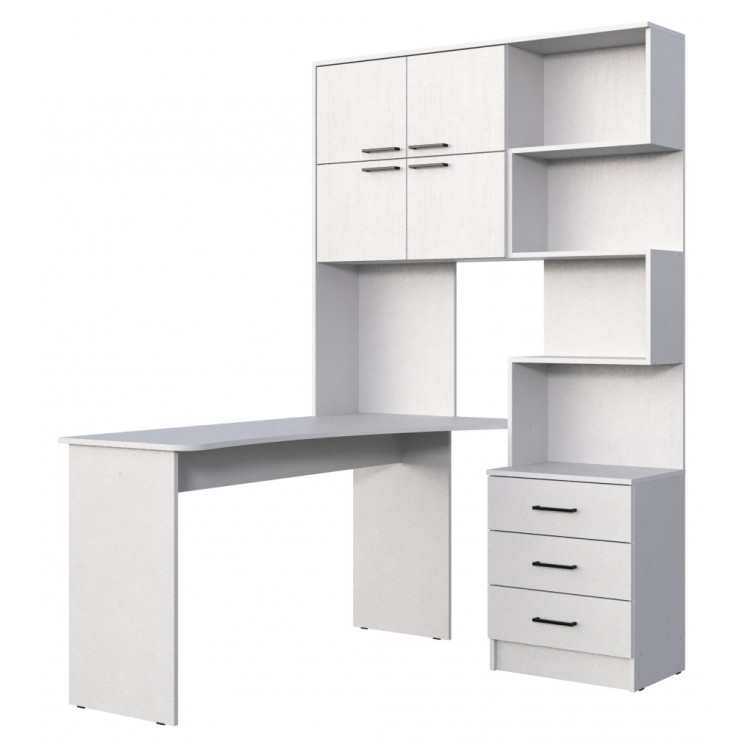 Компьютерные столы Эльброни левый белый