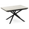 МЭРИАН 140 стол с керамической столешницей, цвет carmen light grey / черный каркас