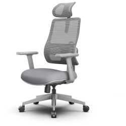 Эргономичное компьютерное кресло FoxGear NETZ One, DGGY, серый
