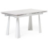 Керамические столы Стол Бэйнбрук 140 х 80 х 76 белый мрамор / белый