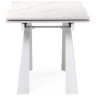 Керамические столы Стол Бэйнбрук 140 х 80 х 76 белый мрамор / белый