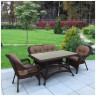 Комплект плетеной мебели T130Br/LV520BB-Brown_Beige