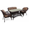 Комплект плетеной мебели T130Br/LV520BB-Brown_Beige