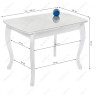 БРИЛЛИАНТ раздвижной кухонный стол со стеклом в классическом стиле