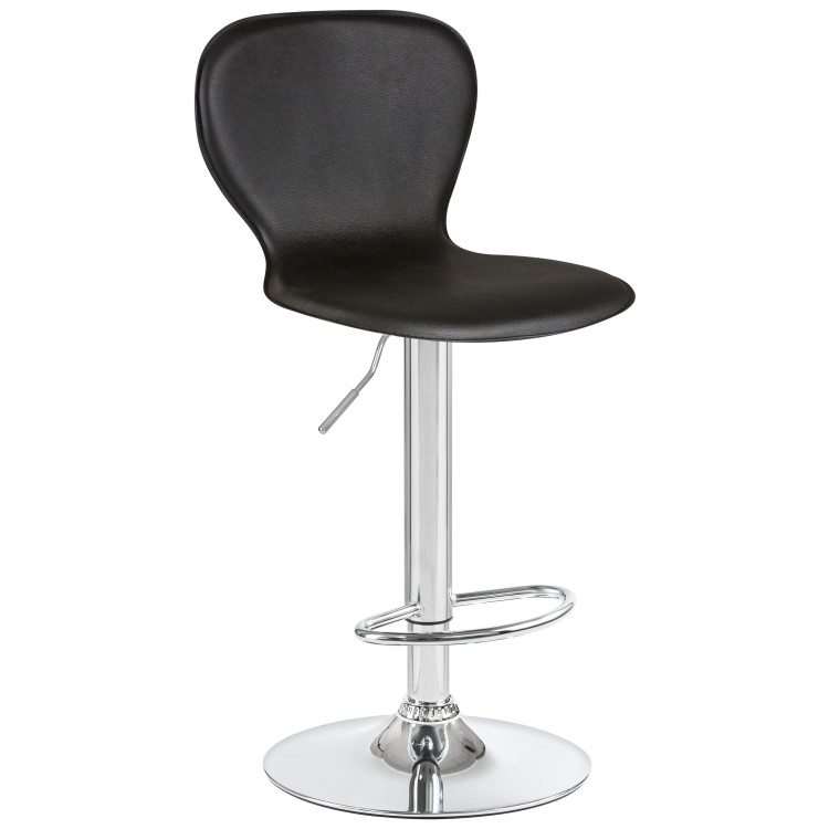 DOBRIN ELISA барный стул с обивкой искусственной кожей, цвет черный