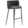 DOBRIN AMELIA барный стул с обивкой тканью, цвет серый