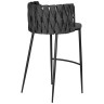 DOBRIN AMELIA барный стул с обивкой тканью, цвет серый
