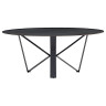 Керамические столы DT555 Стол обеденный AustriIia sand black 180*90*75,керамическая столешница, основание металл черный