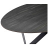 Керамические столы DT555 Стол обеденный AustriIia sand black 180*90*75,керамическая столешница, основание металл черный