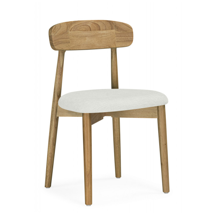 Деревянные стулья Okava 1 бежевая рогожка / светлое дерево