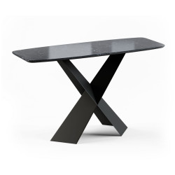 Консоль Tyler 130 керамика глянцевая, черная Столик консольный