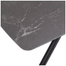 RIVOLI обеденный стол с керамической столешницей, цвет черный мрамор (MATT BLACK MARBLE SOLID CERAMIC) ®DISAUR