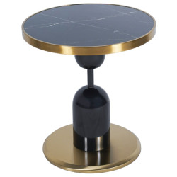 Дорогие кофейные журнальные столики . Кофейный столик Gloria диам.50см x 54см, чёрный, металл Кофейный столик