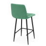 ЧИЛЛИ МИНИ полубарный стул с обивкой тканью велюр, цвет фисташковый / каркас черный