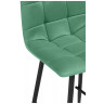 ЧИЛЛИ МИНИ полубарный стул с обивкой тканью велюр, цвет фисташковый / каркас черный