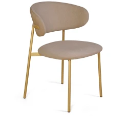 Стул Adele, шенилл Puffy camel / опоры шампань