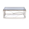 Стеклянные столики Стол журнальный Halmar UNIVERSE (дымчатый/серебристый)