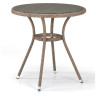 Обеденные столы для дачи Плетеный стол T282ANT-W56-D72 Light Brown