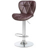 Стул барный DOBRIN BARNY, регулируемый, экокожа, коричневый, хром