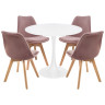 Обеденные группы Ахели light purple / wood / white