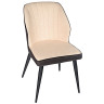 Стулья DC838 Стул мягкий, БЕЖЕВЫЙ ткань, каркас металл черный
