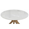 Керамические столы Unika Round белый мрамор / светлое дерево