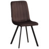Стулья C921/DC811 Стул мягкий, ШОКОЛАД#h50 велюр, каркас металл черный КВАДРАТ
