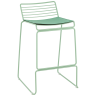 Барные табуреты Danny зеленый металл с подушкой из экокожи
