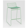 Барные табуреты Danny зеленый металл с подушкой из экокожи