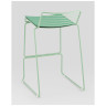 Барные табуреты Danny зеленый металл с подушкой из экокожи