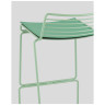 Барные табуреты Danny зеленый металл с подушкой из экокожи