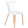 Стулья Стул обеденный DOBRIN THEO, ножки светлый бук, цвет белый (W-02)