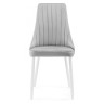 КОРА стул на металлокаркасе. светло-серый / белый