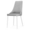КОРА стул на металлокаркасе. светло-серый / белый