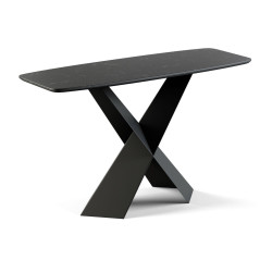 Консоль Tyler 130 керамика матовая, черная Столик консольный