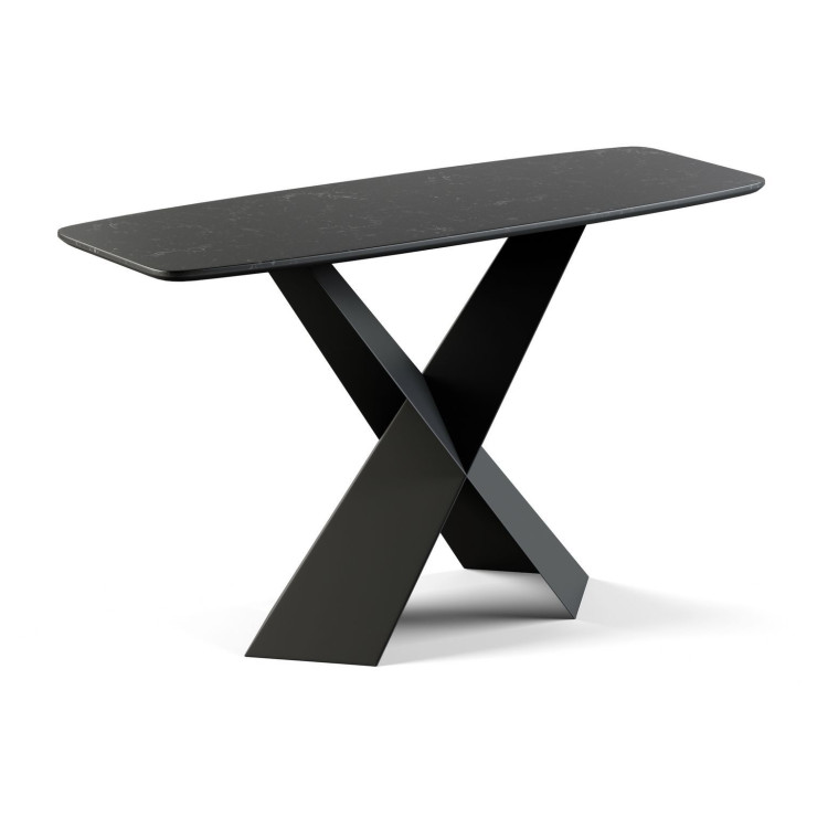 Консольные столики Консоль Tyler 130 керамика матовая, черная