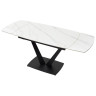 Керамические столы Стол ALATRI 120 MATT WHITE MARBLE SOLID CERAMIC / BLACK, ®DISAUR