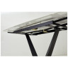 Керамические столы Стол ALATRI 120 MATT WHITE MARBLE SOLID CERAMIC / BLACK, ®DISAUR