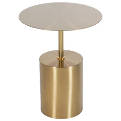 Дорогие кофейные журнальные столики . Кофейный столик Solid диам.40см x 58см, золотой, металл Кофейный столик