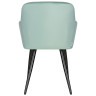 Стул-кресло Набор 2 шт Стул обеденный DOBRIN ROBERT, черные матовые ножки, велюр V108-118 Мятный