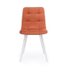 ЧИЛЛИ стул с обивкой тканью велюр, цвет терракотовый / белый каркас
